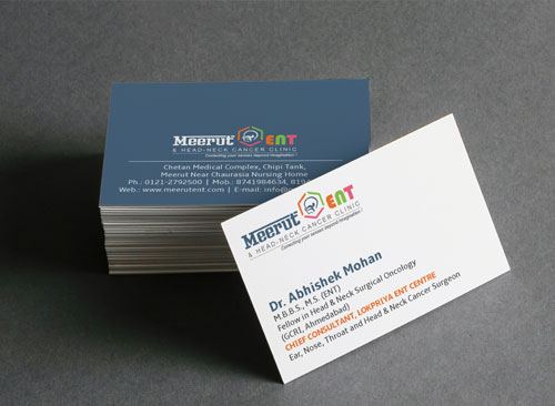 ENT Doctor Business Cards Design Agency